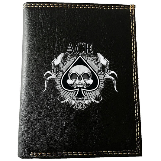 Petit Portefeuille porte monnaie noir pour Homme personnalisé As